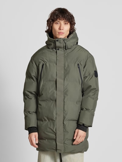 Jack & Jones Steppmantel mit Kapuze Modell 'ALPHA' Oliv 4