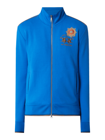 La Martina Regular fit sweatjack met geborduurd logo  Koningsblauw - 2