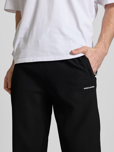 Pegador Straight leg sweatpants met plissévouwen, model 'TROY' Zwart - 3