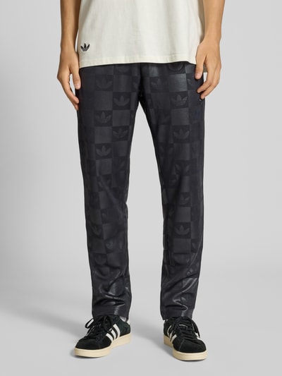 adidas Originals Regular fit sweatpants met all-over logoprint, model 'Reg' Zwart - 4