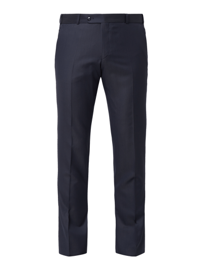 Wilvorst Slim Fit Anzughose mit Webmuster Marine 2