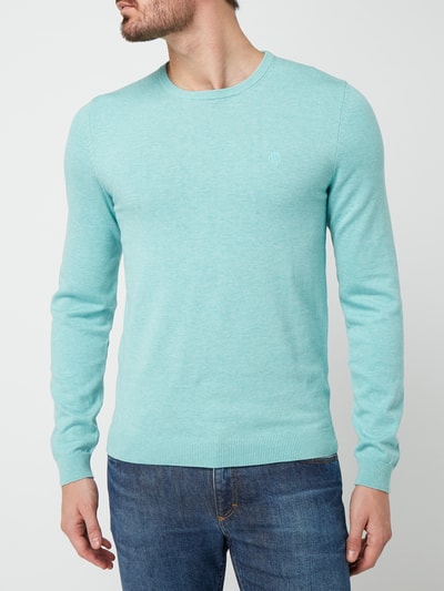 MCNEAL Pullover aus Organic Cotton Neon Tuerkis Melange 4