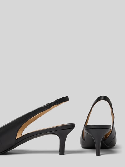 Lauren Ralph Lauren Pumps van leer met elastisch riempje, model 'ADRIENNE' Zwart - 2