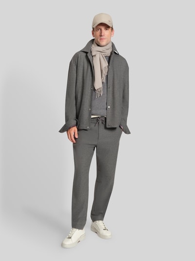 BOSS Tapered Stoffhose mit Woll-Anteil Modell 'PERIN' Hellgrau 1