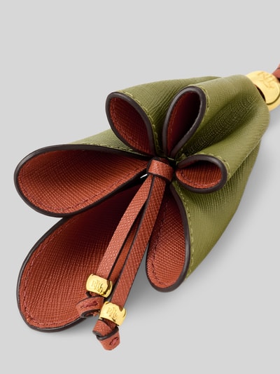 Lauren Ralph Lauren Brelok do kluczy z naturalnej skóry Limonkowy 3