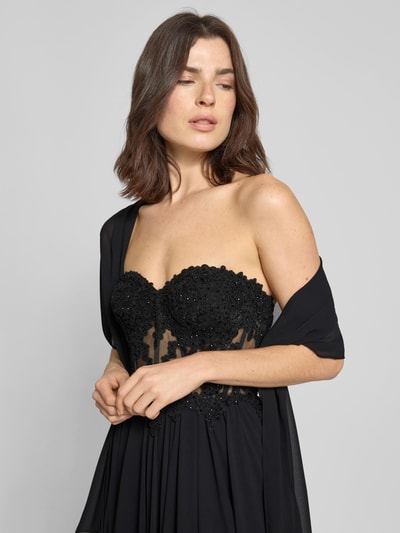 Mascara Avondjurk met hartvormige hals  - 3