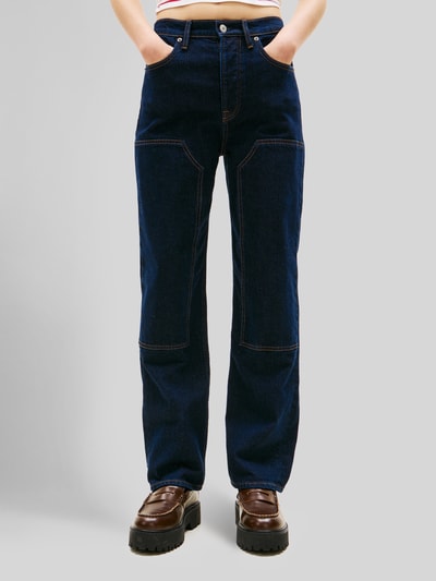 Tommy Jeans Straight Fit Jeans aus Baumwoll-Mix Modell 'LAYLA' Dunkelblau 4