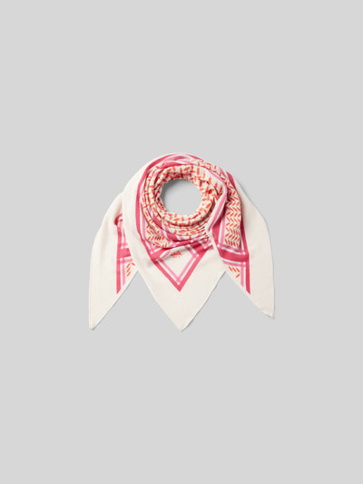 Lala Berlin Schal mit Label-Print Pink 2