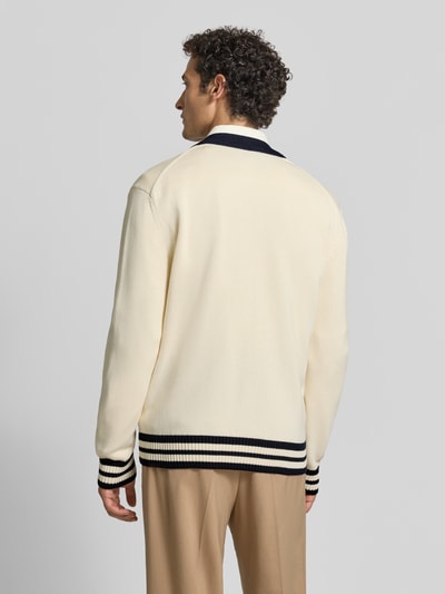 GANT Regular Fit Strickjacke aus reiner Baumwolle Offwhite 5