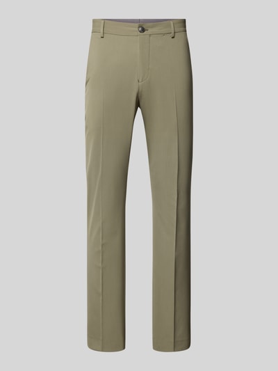 Selected slim fit pantalon met viscose model 'LIAM' Groen - 2