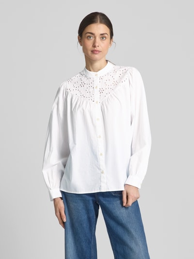 Emily Van den Bergh Relaxed fit overhemdblouse met opstaande kraag Offwhite - 4