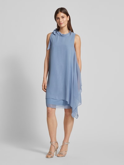 Vera Mont Knielanges Cocktailkleid mit Knotendetail Hellblau 4