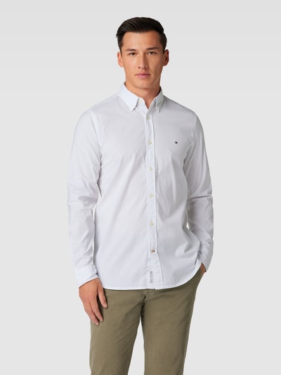 Tommy Hilfiger Slim Fit Freizeithemd mit Allover-Muster Weiß 4