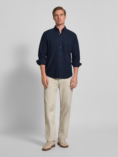 BOSS Orange Regular fit vrijetijdsoverhemd van puur katoen, model 'RICKERT' Marineblauw - 1