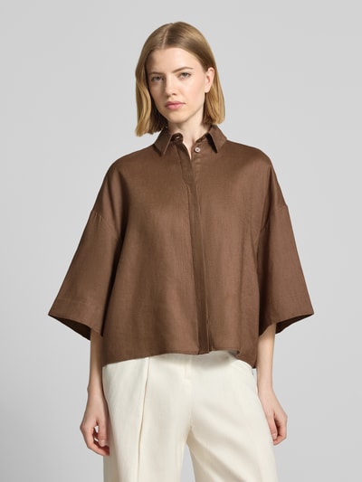 MM by Max Mara Boxy Fit Leinenbluse mit 3/4-Arm Modell 'RITO' Hazel 4