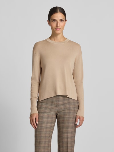 windsor. Gebreide trui van scheerwol-zijde-mix Beige - 4