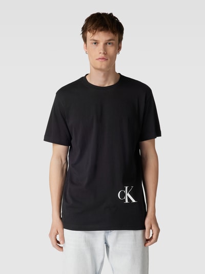 Calvin Klein Jeans T-Shirt mit Label-Print Black 4