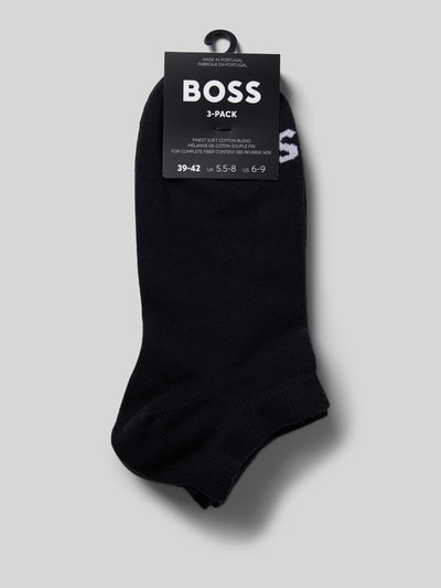 BOSS Black Women Sneakersocken mit Label-Detail im 3er-Pack Black 3