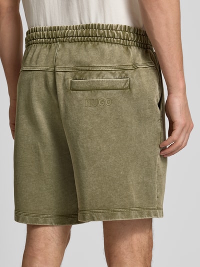 Hugo Blue Shorts mit elastischem Bund Modell 'Nebusho' Oliv 3