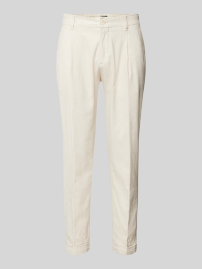 Strellson Spodnie z zakładkami w pasie model ‘Louis’ Beżowy 2