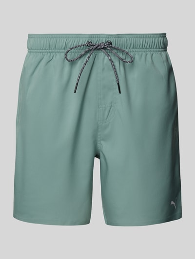 Puma Regular fit zwembroek met ritszak Lindegroen - 1