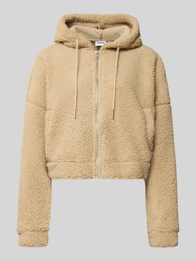 Noisy May Cropped Jacke aus Teddyfell Modell 'CUDDLE' Sand 2