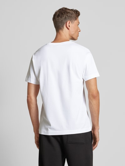 HUGO T-Shirt mit Label-Print Modell 'Laze' Weiss 5