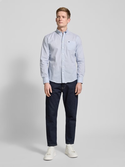 Fynch-Hatton Regular Fit Freizeithemd mit Button-Down-Kragen Eisblau 1