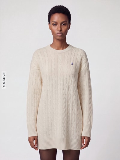 Polo Ralph Lauren Strickkleid aus Woll-Kaschmir-Mix Weiss 4