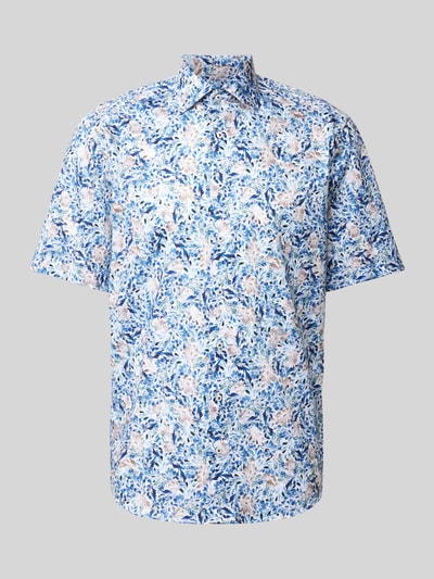 Eterna Comfort fit zakelijk overhemd met all-over print Bleu - 2