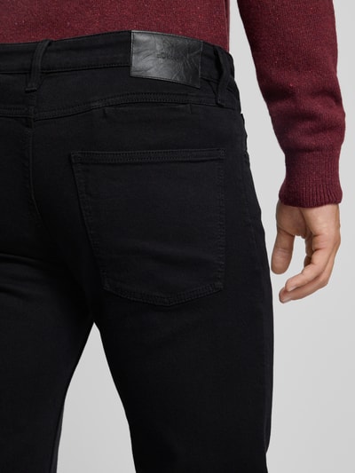 s.Oliver BLACK LABEL Jeansy o kroju slim fit ze średnim stanem i wąską nogawką Czarny 3