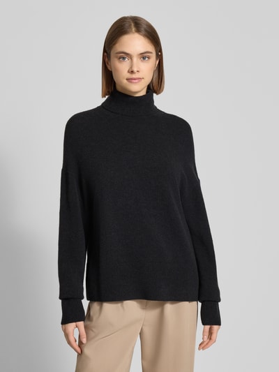 Marc O'Polo Denim Regular fit coltrui van scheerwolmix Zwart - 4