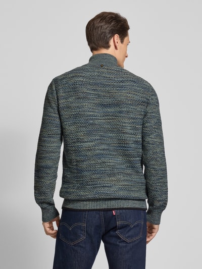 PME Legend Strickpullover mit gerippten Abschlüssen Oliv 5