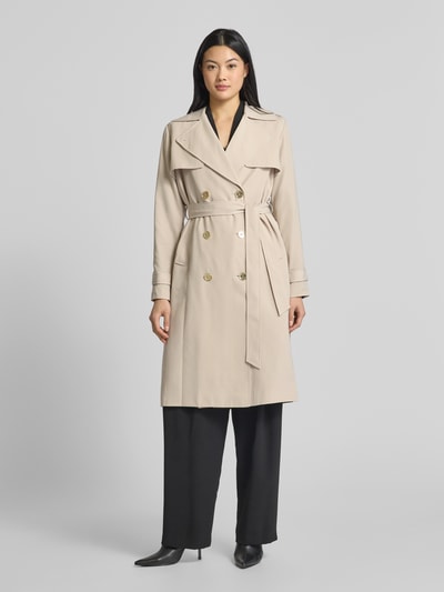 MICHAEL Michael Kors Trenchcoat met strikceintuur, model 'DRAPEY' Zand - 4