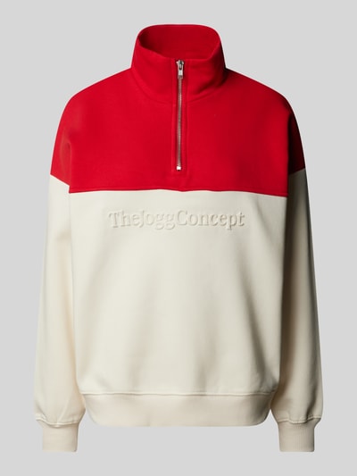 TheJoggConcept Sweatshirt mit Label-Print Modell 'AGE' Rot 1