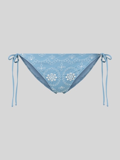 Productfoto, Bikini-Hose met florale all-over stitching model 'Virgo' van MC2 Saint Barth, elastische materiaalmix, slim fit, blauw, dames