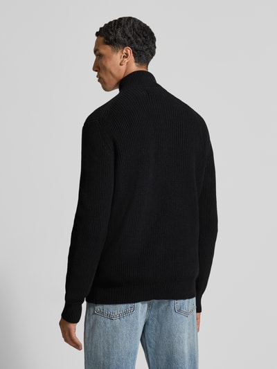 Replay Gebreide pulllover met opstaande kraag en ritssluiting Zwart - 5