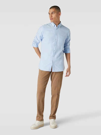 Christian Berg Men Freizeithemd mit Button-Down-Kragen Bleu 1