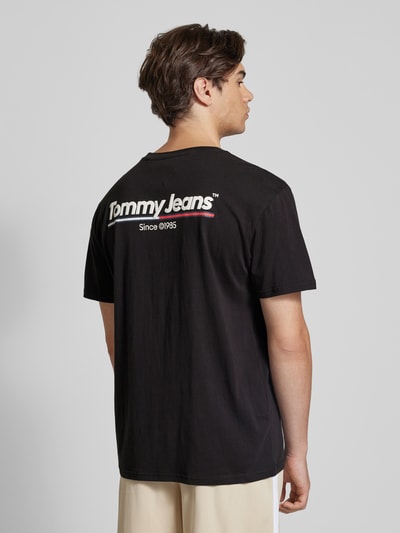 Tommy Jeans T-shirt met labelprint Zwart - 5