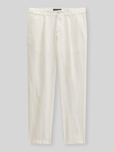 Produktfoto, Leinenhose Modell 'OSBY JOGGER PLEATS' van Marc O'Polo, heren, look: effen, tapered fit, bandplooi, boord elastisch, knoop- en ritssluiting, zij-steekzakken voor, paspelzakken met knoop achter, materiaal: linnen