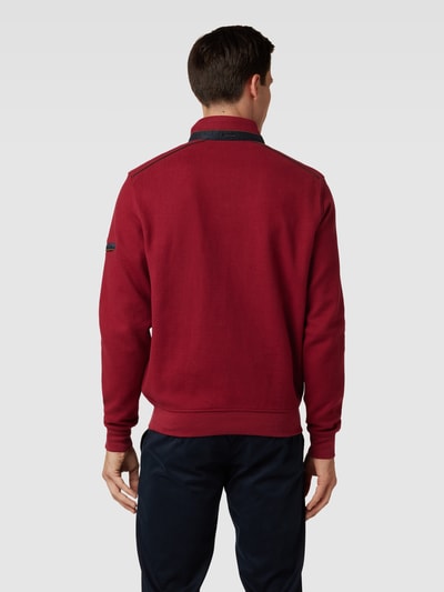 bugatti Sweatshirt mit Stehkragen Bordeaux 5