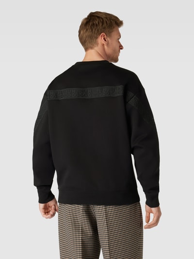 HUGO Sweatshirt mit Label-Patch Modell 'Dettles' Black 5