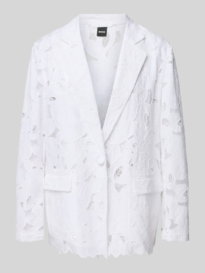 BOSS Blazer met kant, model 'Jonara' Wit - 2