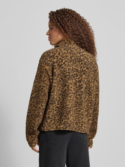 PIECES Regular Fit Teddyjacke mit seitlichen Eingrifftaschen Modell 'KATTY' Hazel Melange 5