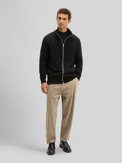 Marc O'Polo Regular Fit Strickjacke aus Baumwoll-Mix Black 1