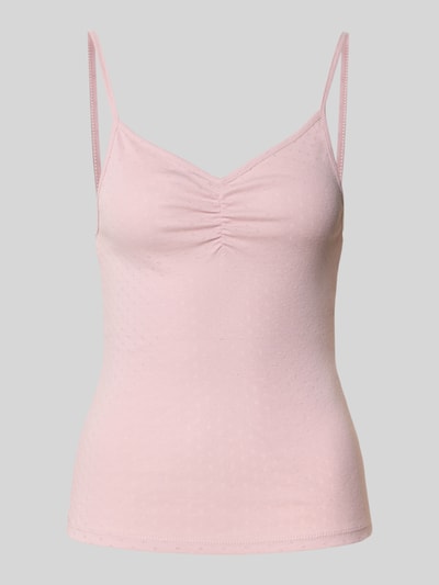 Only Top na ramiączkach o kroju slim fit z czystej bawełny model ‘CARLOTTA’ Mocnoróżowy 2