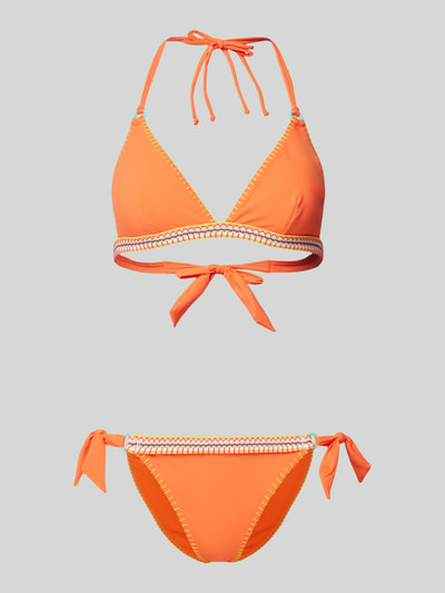 Banana Moon Bikini met contraststrepen, model 'WAKOSIMA KALANY' Oranje - 1