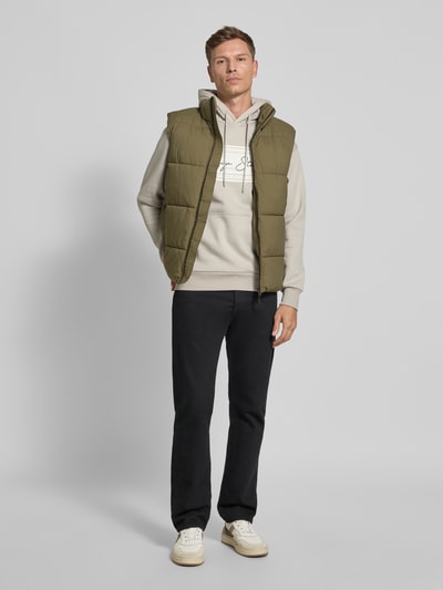 Tom Tailor Denim Regular Fit Outdoorwesten mit Stehkragen Oliv 1