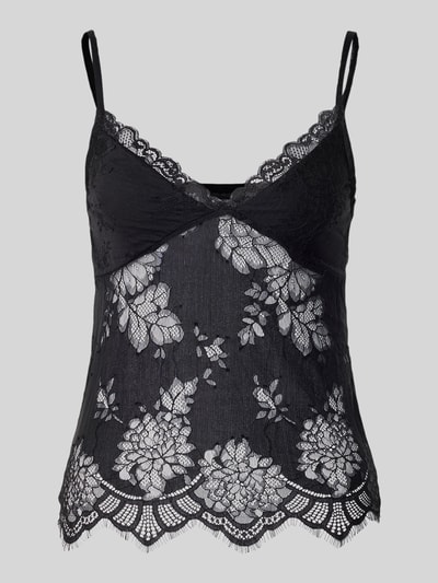 Gina Tricot Trägertop aus Spitze mit V-Ausschnitt Black 2