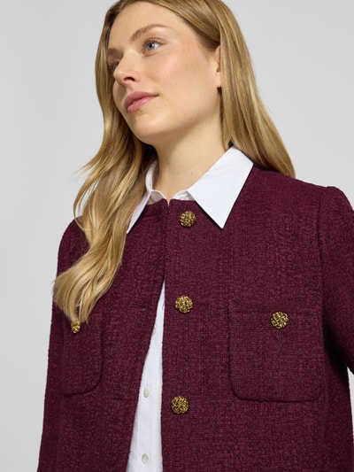 Bash Regular fit blazer met linnen, model 'MEREDITH' Bordeaux - 3